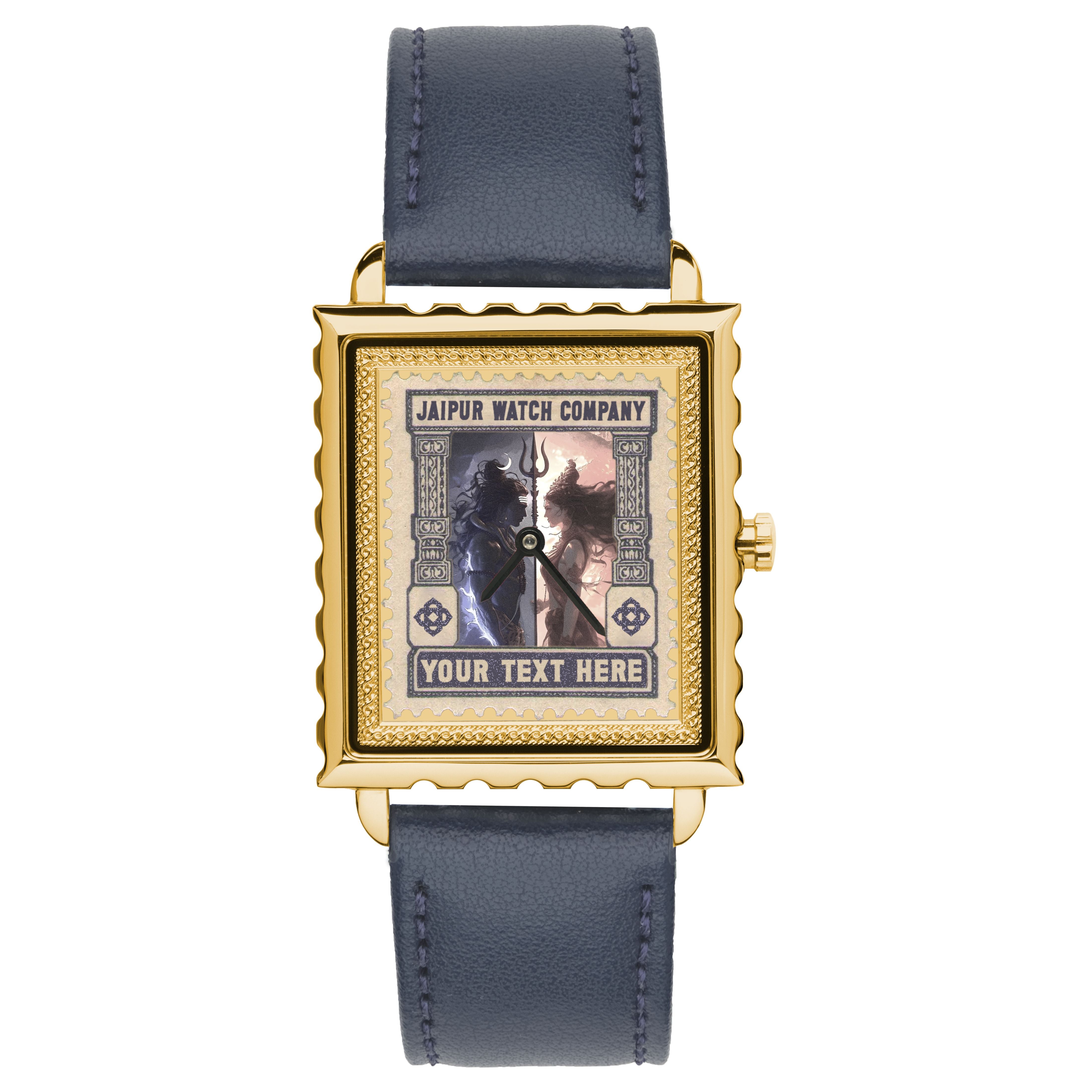 CUSTOMIZABLE STAMP WATCH-GOLDEN | LEATHER