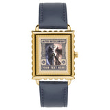 CUSTOMIZABLE STAMP WATCH-GOLDEN | LEATHER