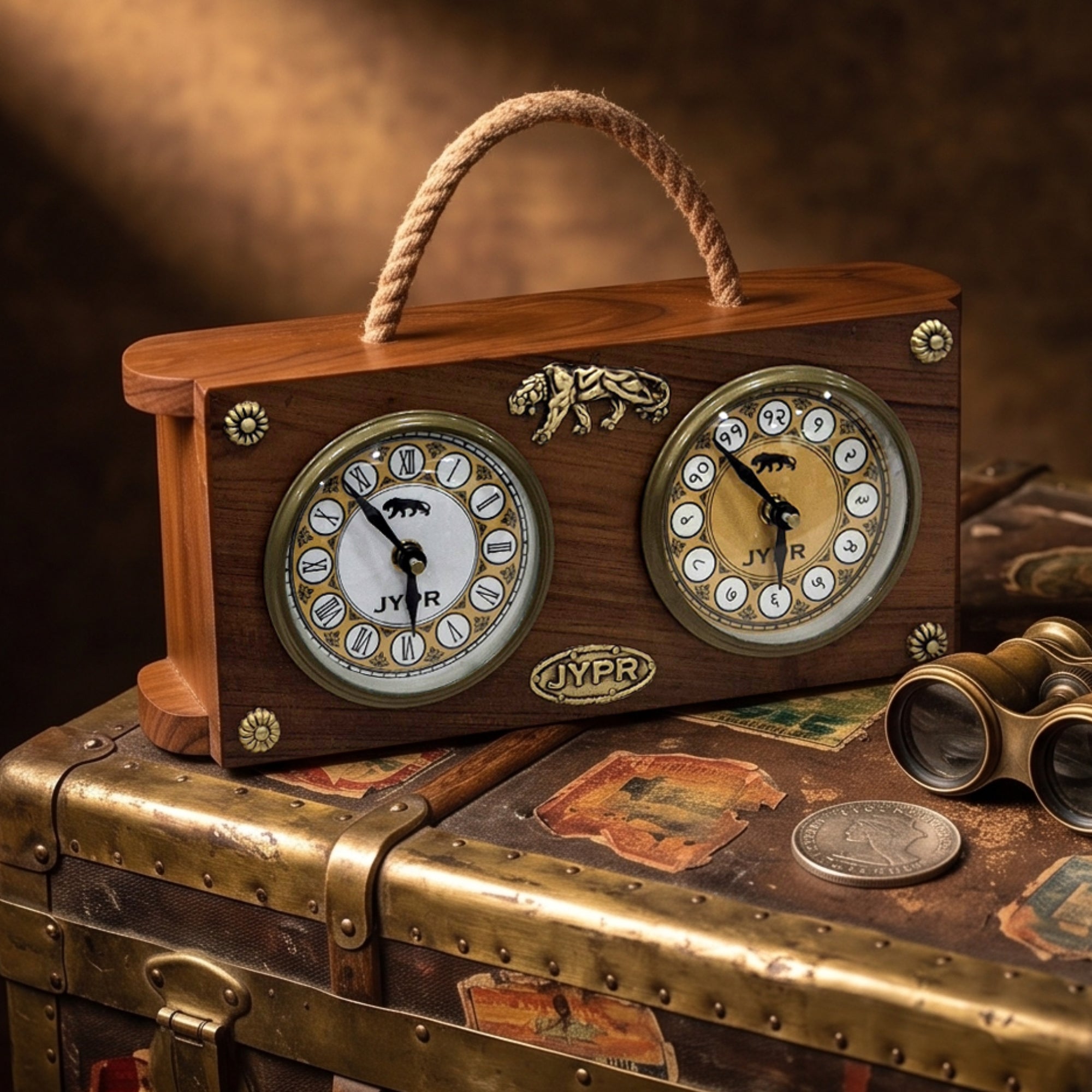 Dual Dial Table Clock