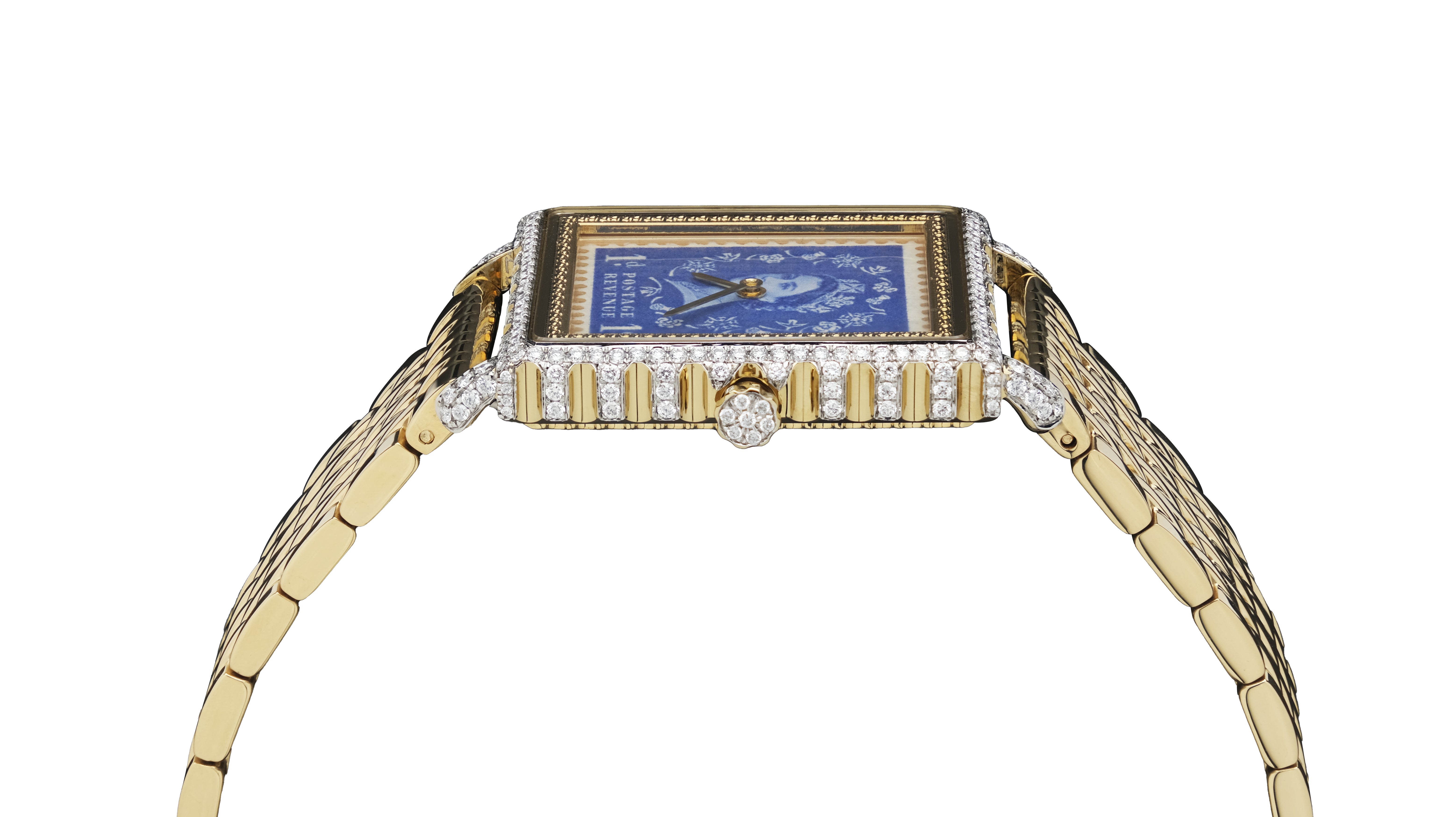 DIAMOND STUDDED STAMP WATCH