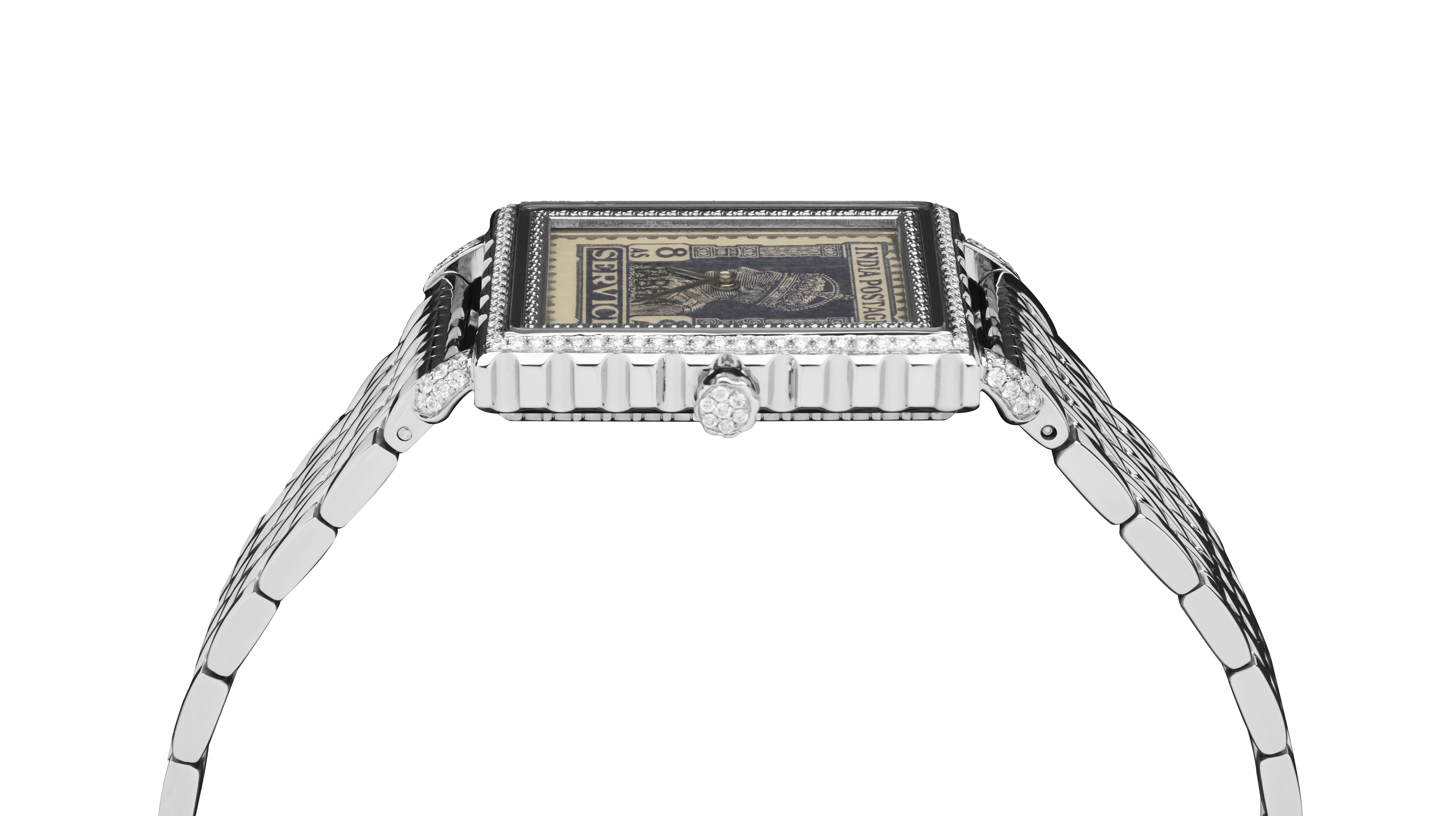 DIAMOND STUDDED STAMP WATCH