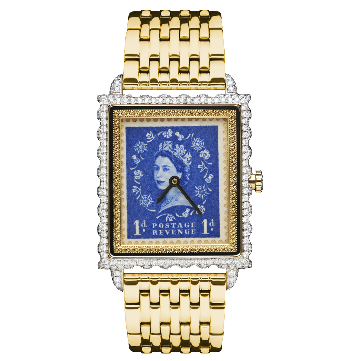 DIAMOND STUDDED STAMP WATCH
