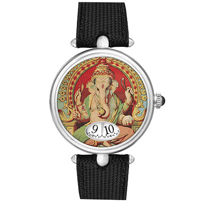 Lord Ganpati Automatic Watch Silver