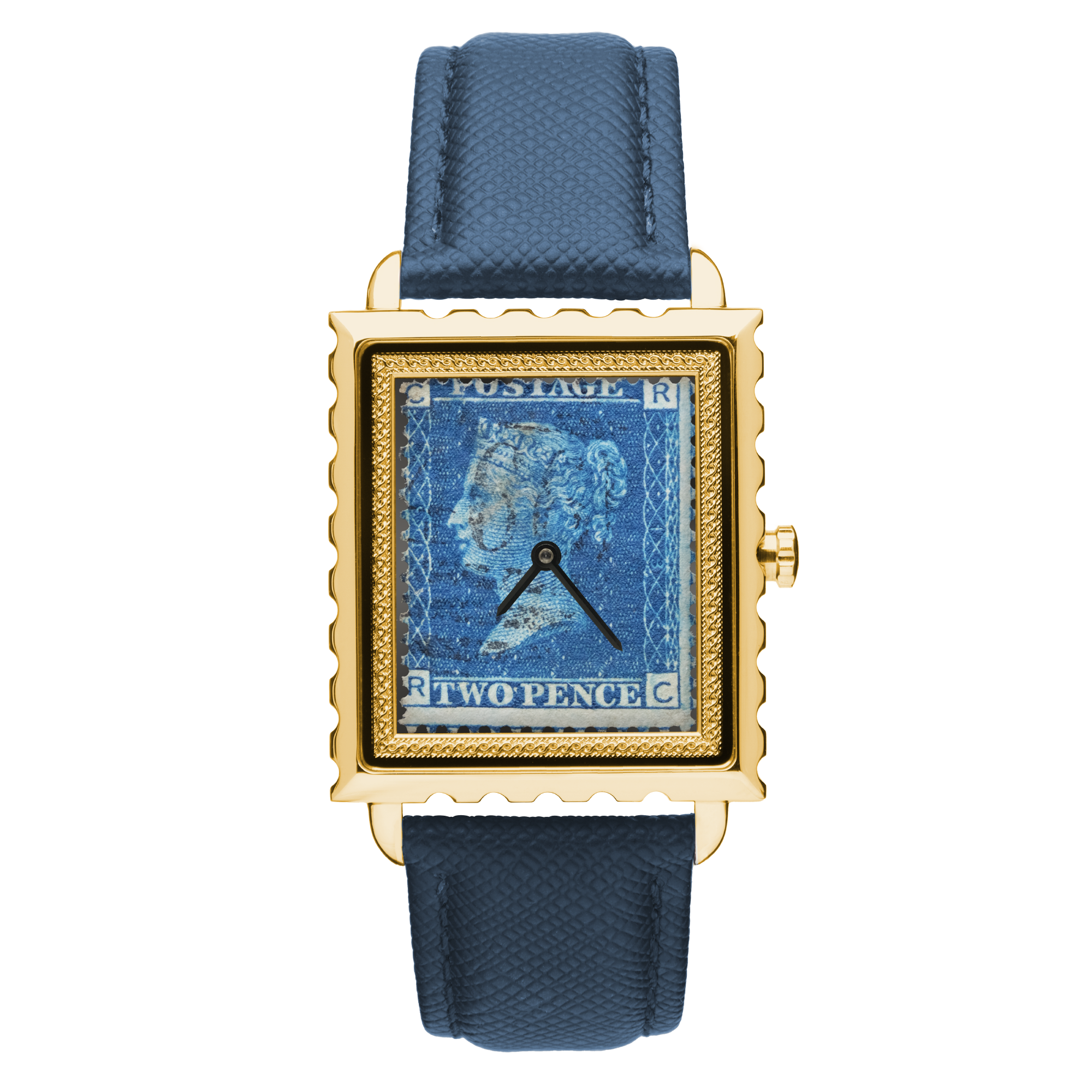 BLUE PENNY STAMP GOLD WATCH