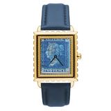 BLUE PENNY STAMP GOLD WATCH
