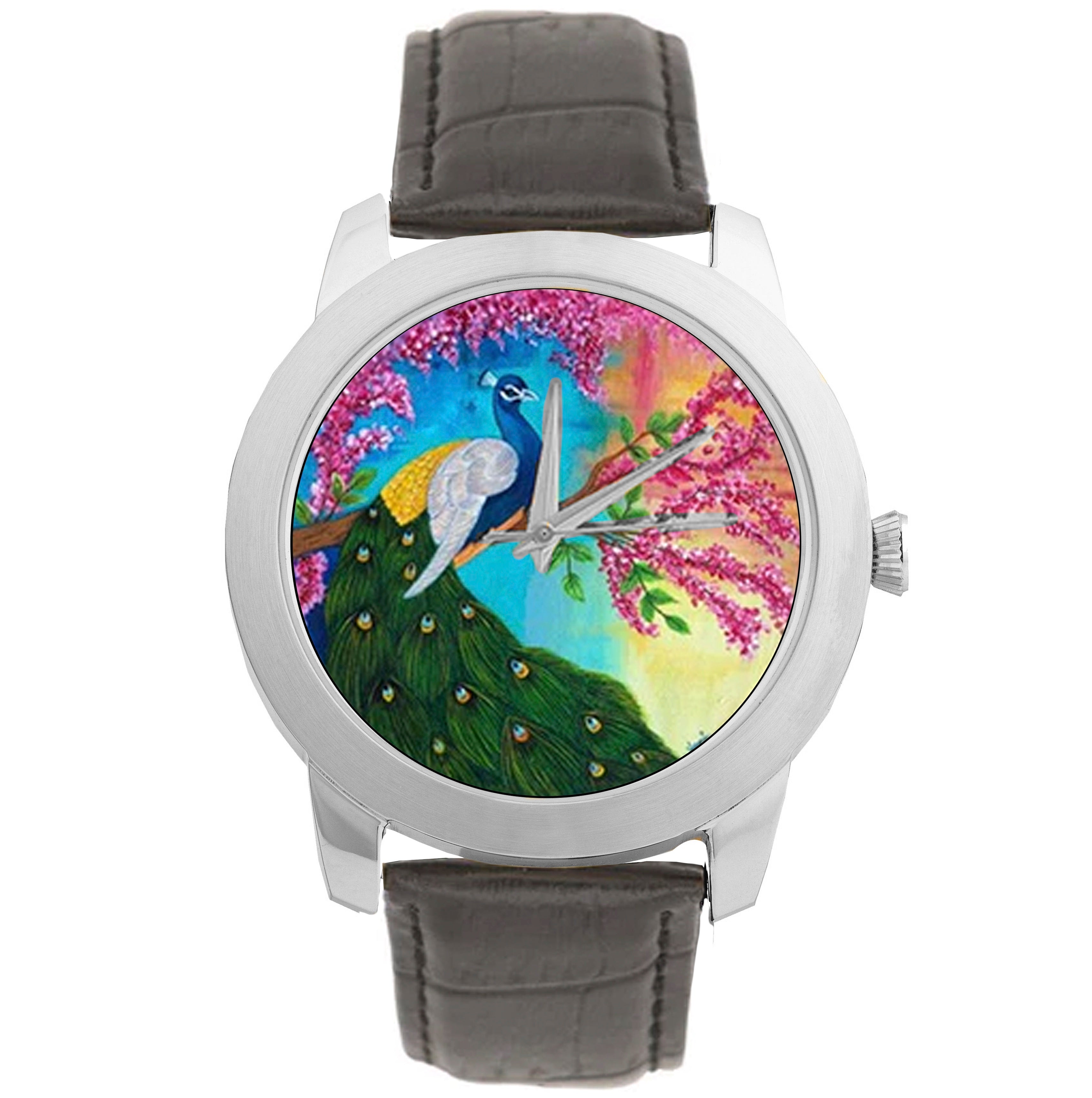 Pleasing Peacock - Pichwai Watch (40mm)