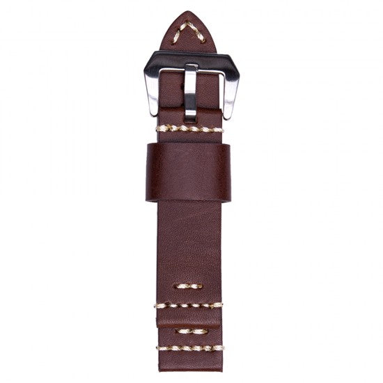 22MM Chestnut Brown Leather Straps