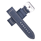 22MM Grey Leather Straps