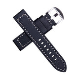 22MM Black Leather Straps
