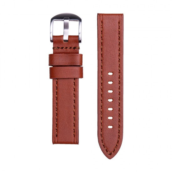 22MM Hazelnut Brown Leather Straps