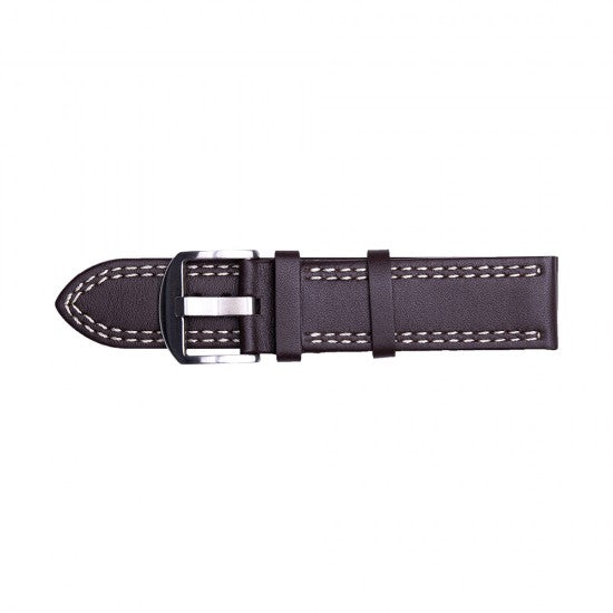 22MM Dark Brown Leather Straps