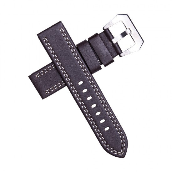 22MM Dark Brown Leather Straps