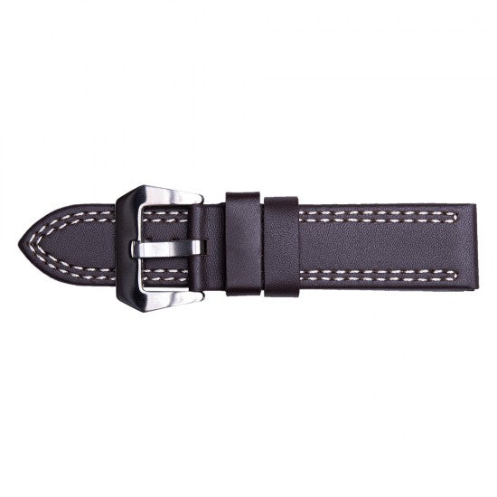22MM Dark Brown Leather Straps