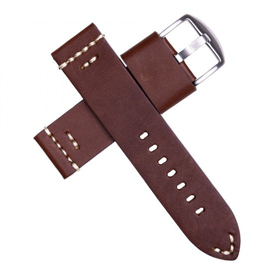 22MM Chestnut Brown Leather Straps