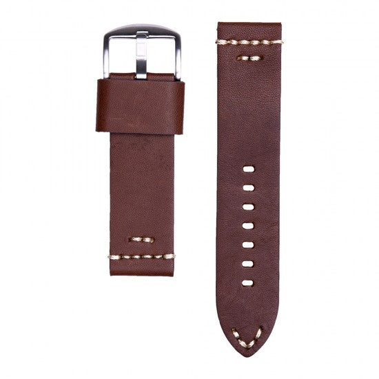 22MM Chestnut Brown Leather Straps