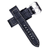 22MM Black Leather Straps