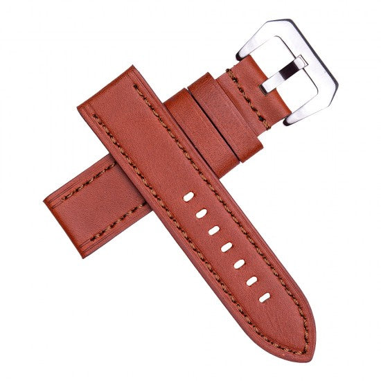 24MM Hazelnut Brown Leather Straps
