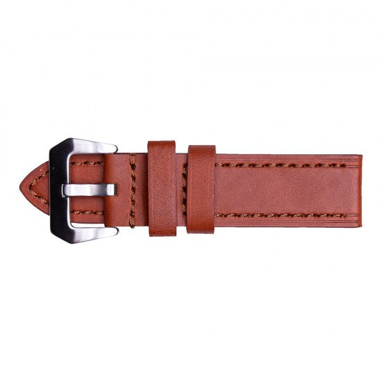 24MM Hazelnut Brown Leather Straps