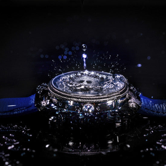 Jumping Hour Watch - Blue 40mm