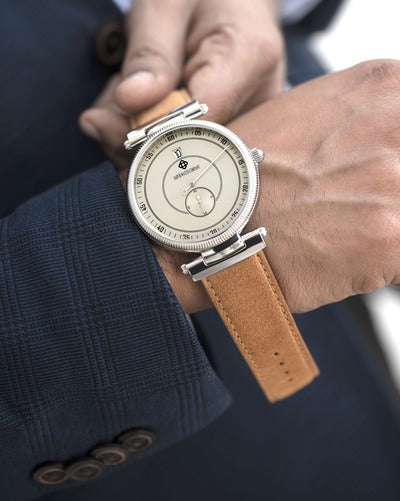 Jumping Hour Watch - Off White 46mm