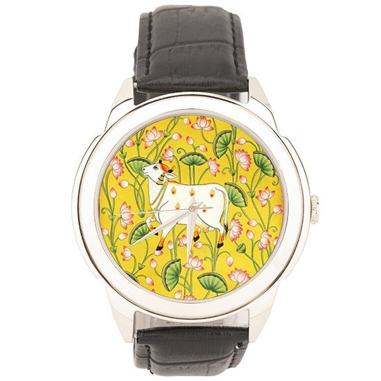 Appealing Cow Art - Pichwai Watch (43mm)