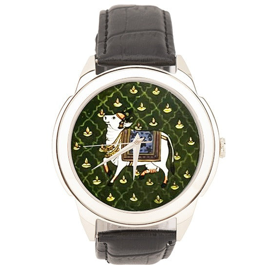 Mesmerizing Cow Art - Pichwai Automatic Watch