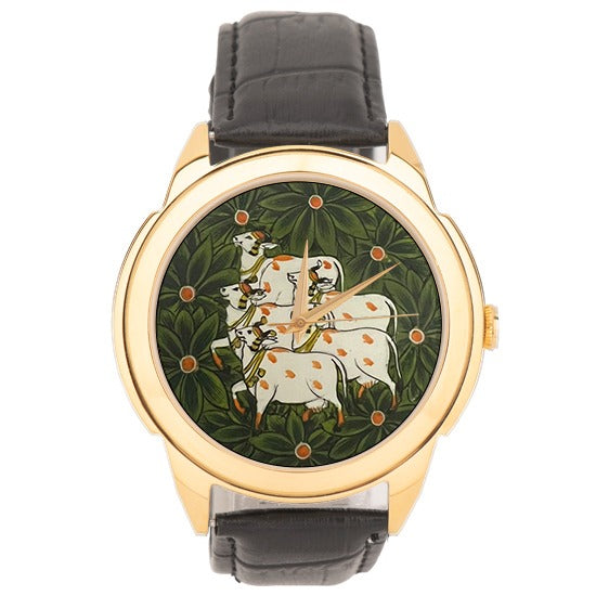 Heavenly Cow Watch - Pichwai Automatic Watch