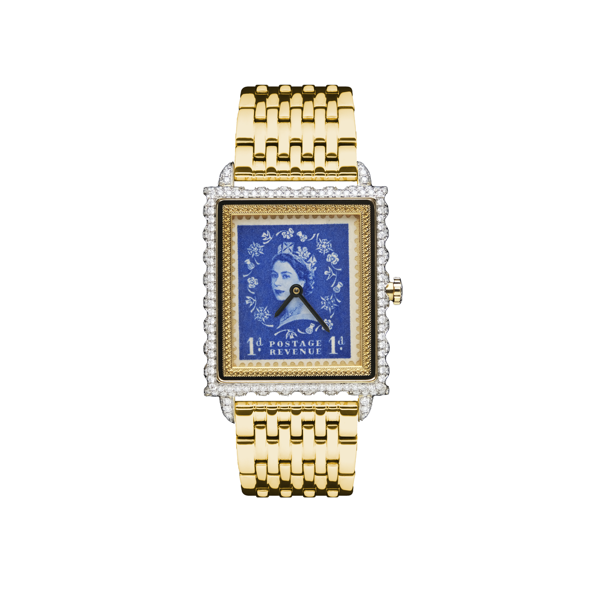 DIAMOND STUDDED STAMP WATCH