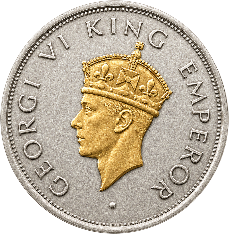 King George VI One Rupee Coin