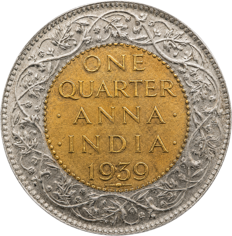 One Quarter Anna Coin