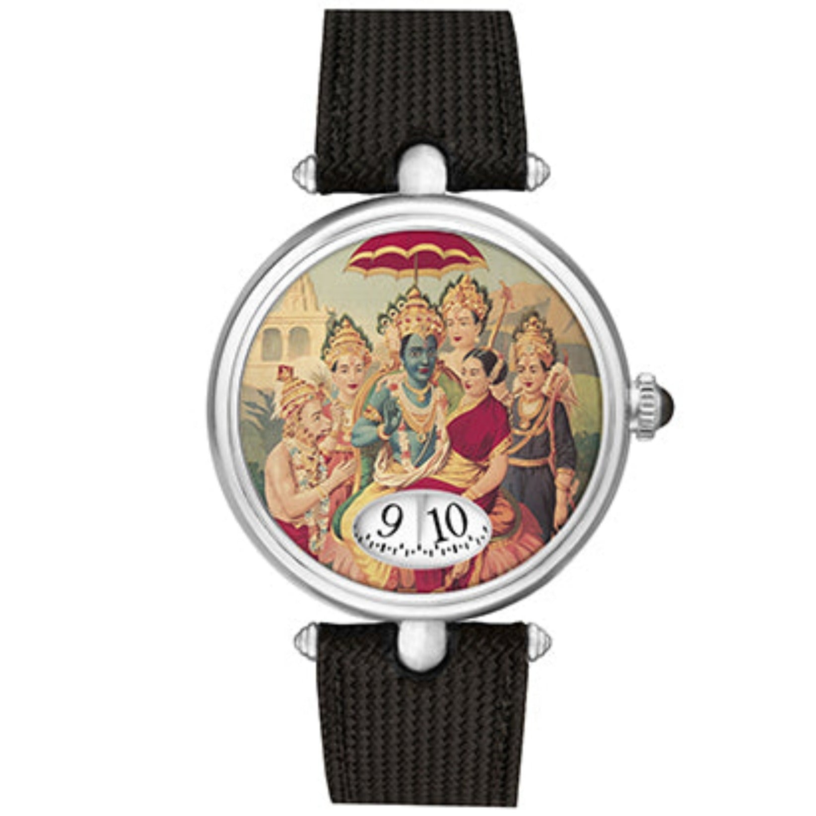 Lord Ram Panchayatan Automatic Watch Silver