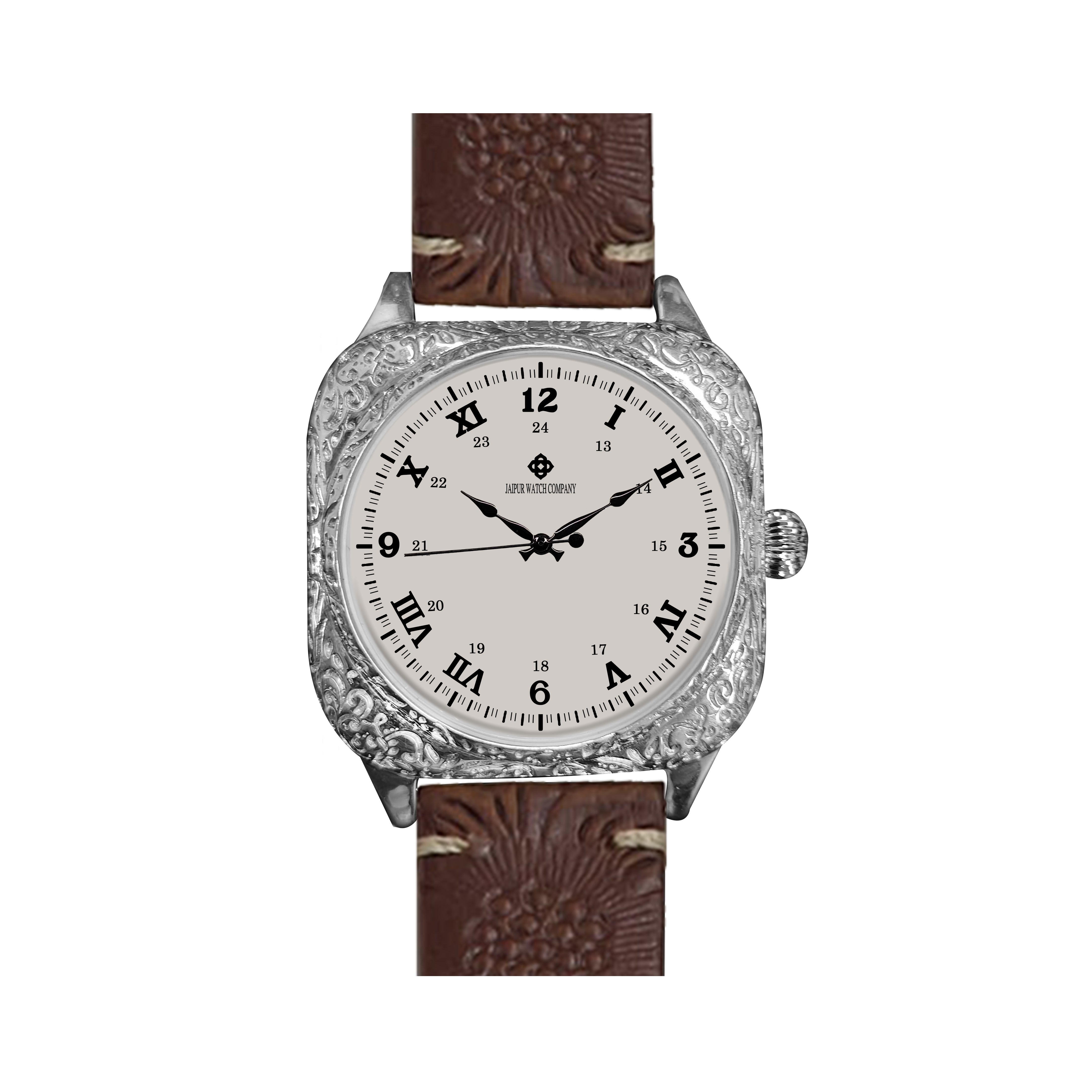 SILVER ENGRAVED WATCH