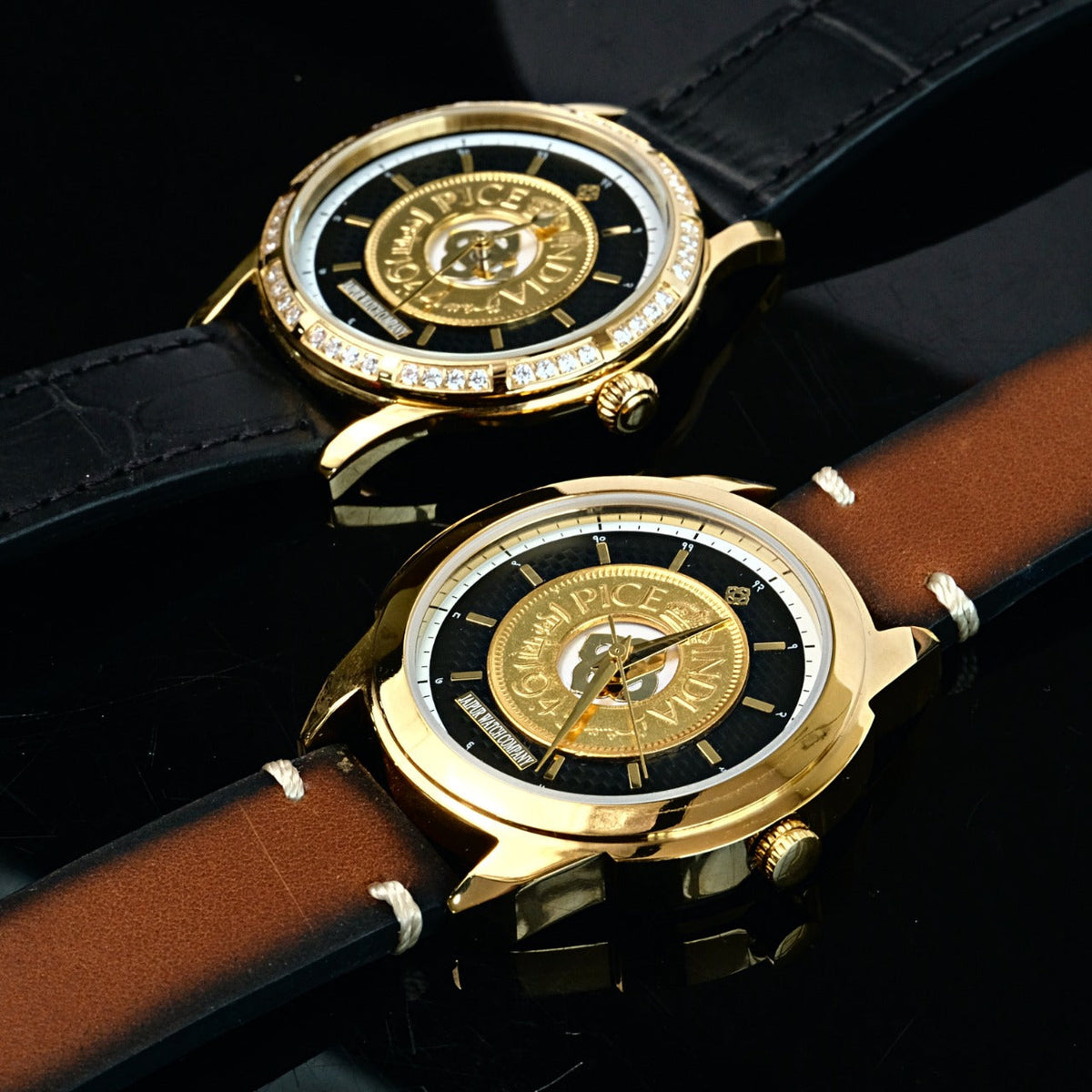 Couple Coin Timepieces - Golden