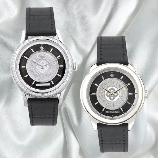 Couple Coin Timepieces - Silver