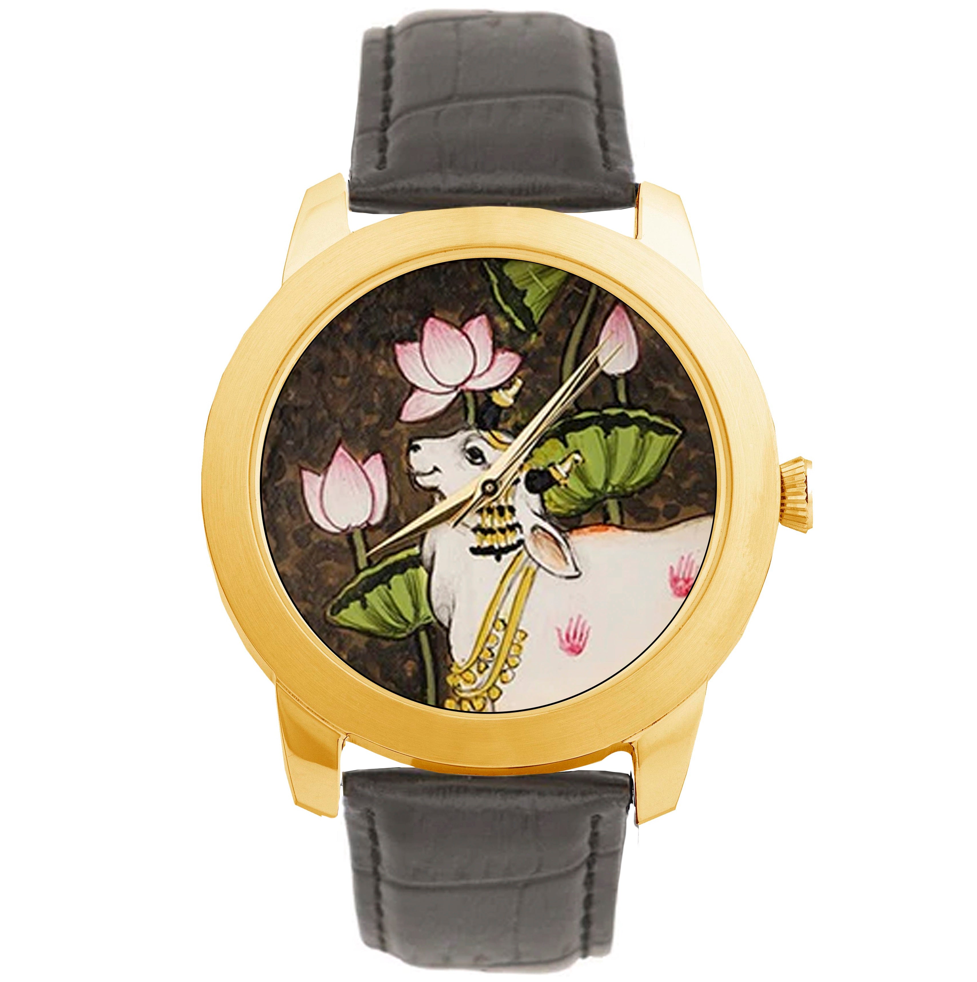 Cow And Lotus Art - Pichwai Watch (40mm)
