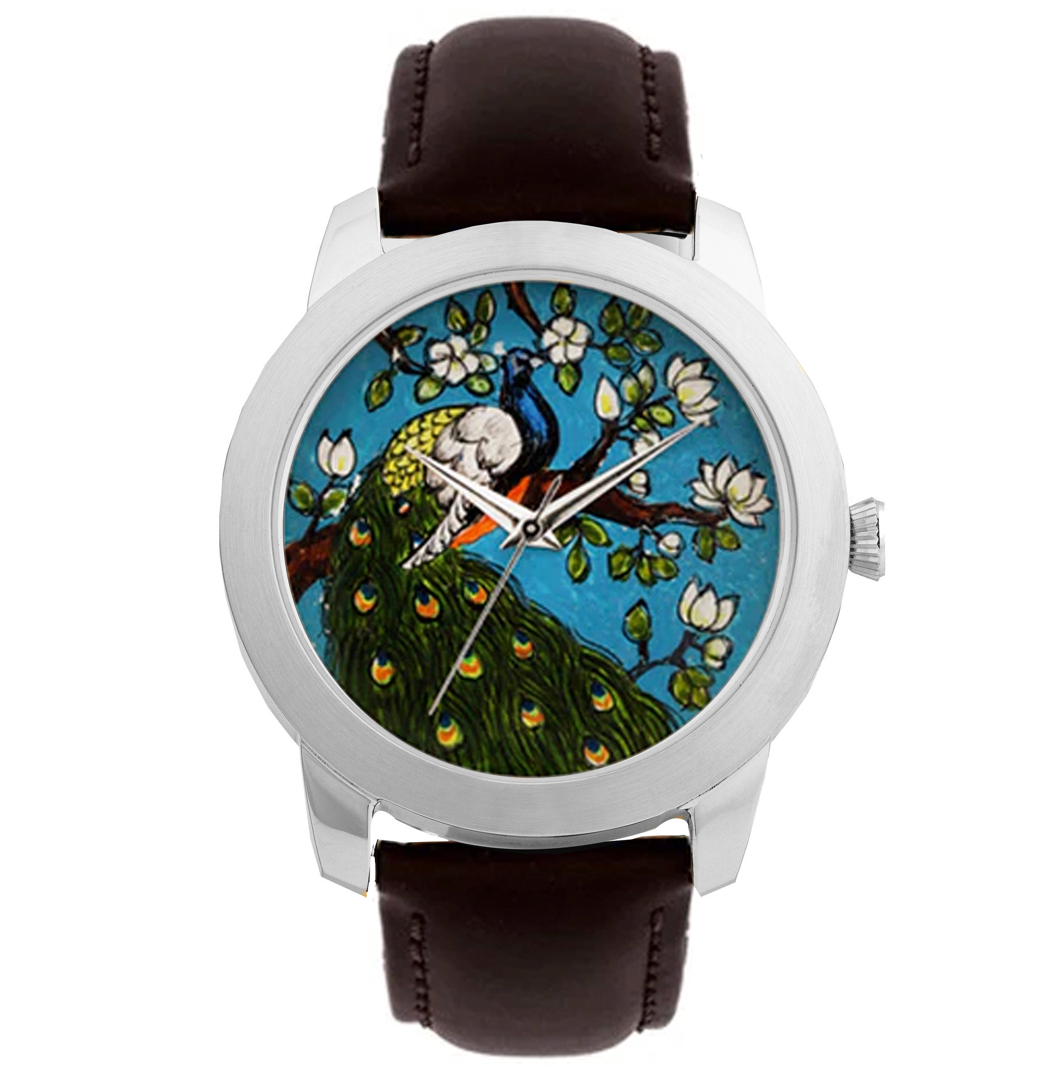 Peacock Painting Watch - Pichwai Watch (40mm)