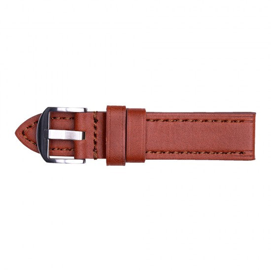 22MM Hazelnut Brown Leather Straps