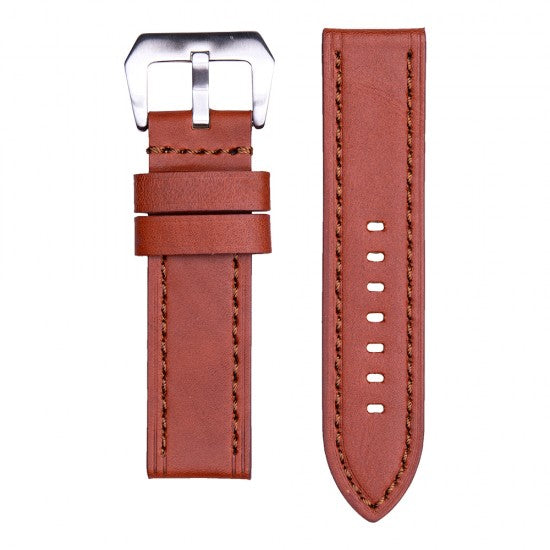 24MM Hazelnut Brown Leather Straps