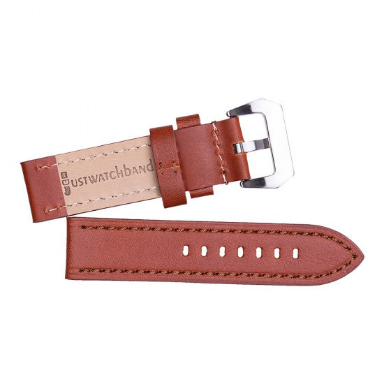 24MM Hazelnut Brown Leather Straps
