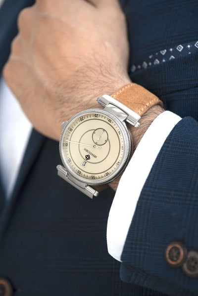 Jumping Hour Watch - Off White 40mm