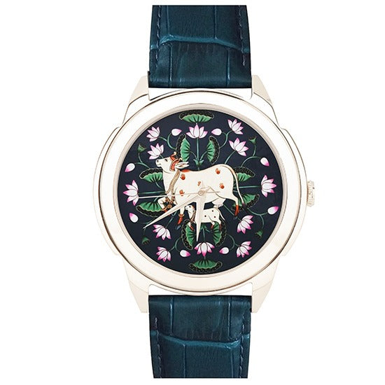 Graceful Cows Watch - Pichwai Watch (43mm)