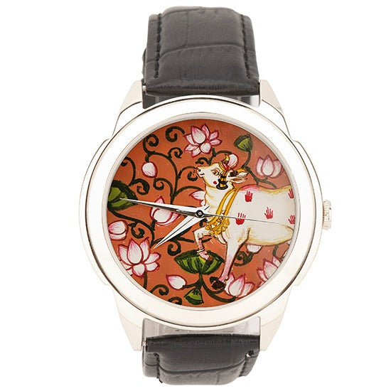 Decorative Cow Art - Pichwai Watch (43mm)