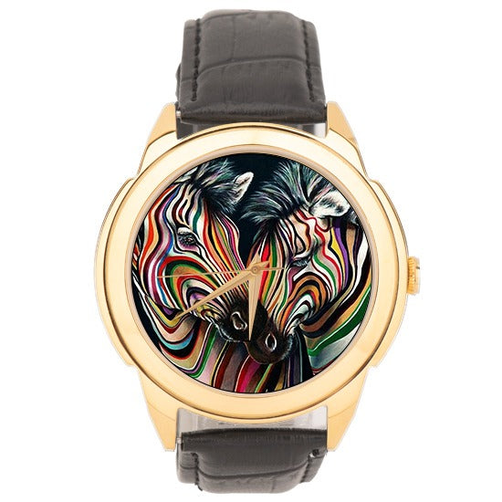 Hand Painted Watch (Zebras)